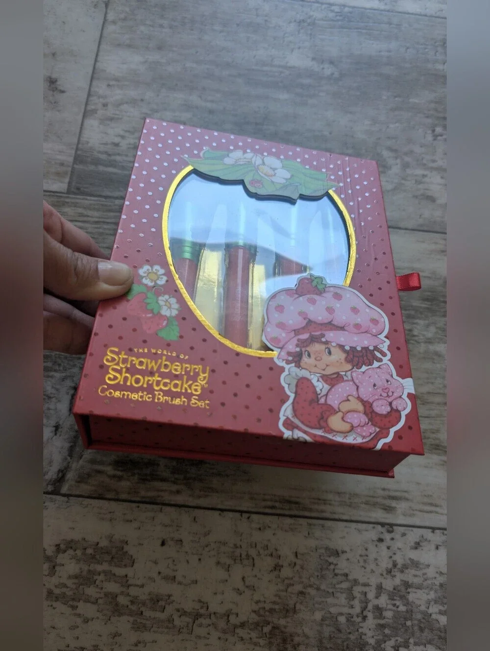 Strawberry Shortcake Pink & Green Cosmetic Brush Set